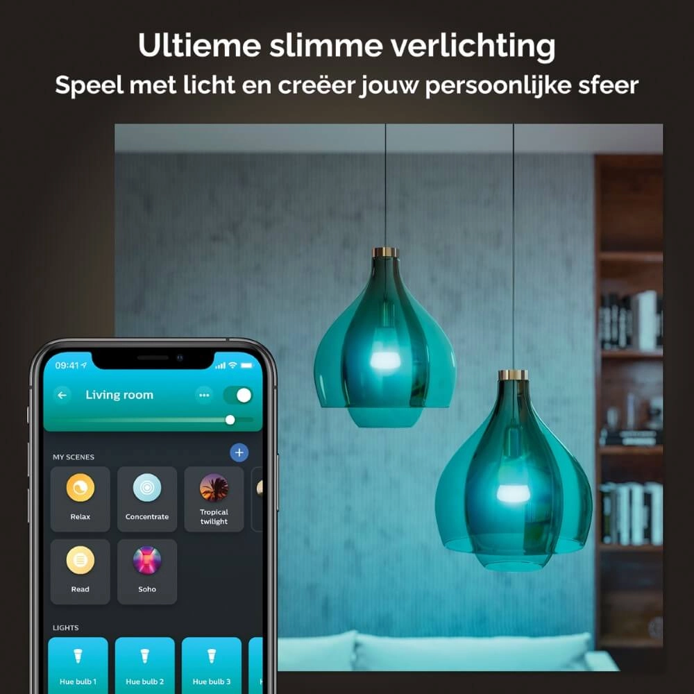 Hue - E27 - 11W - White and Color set van 2 Philips 8719514291317