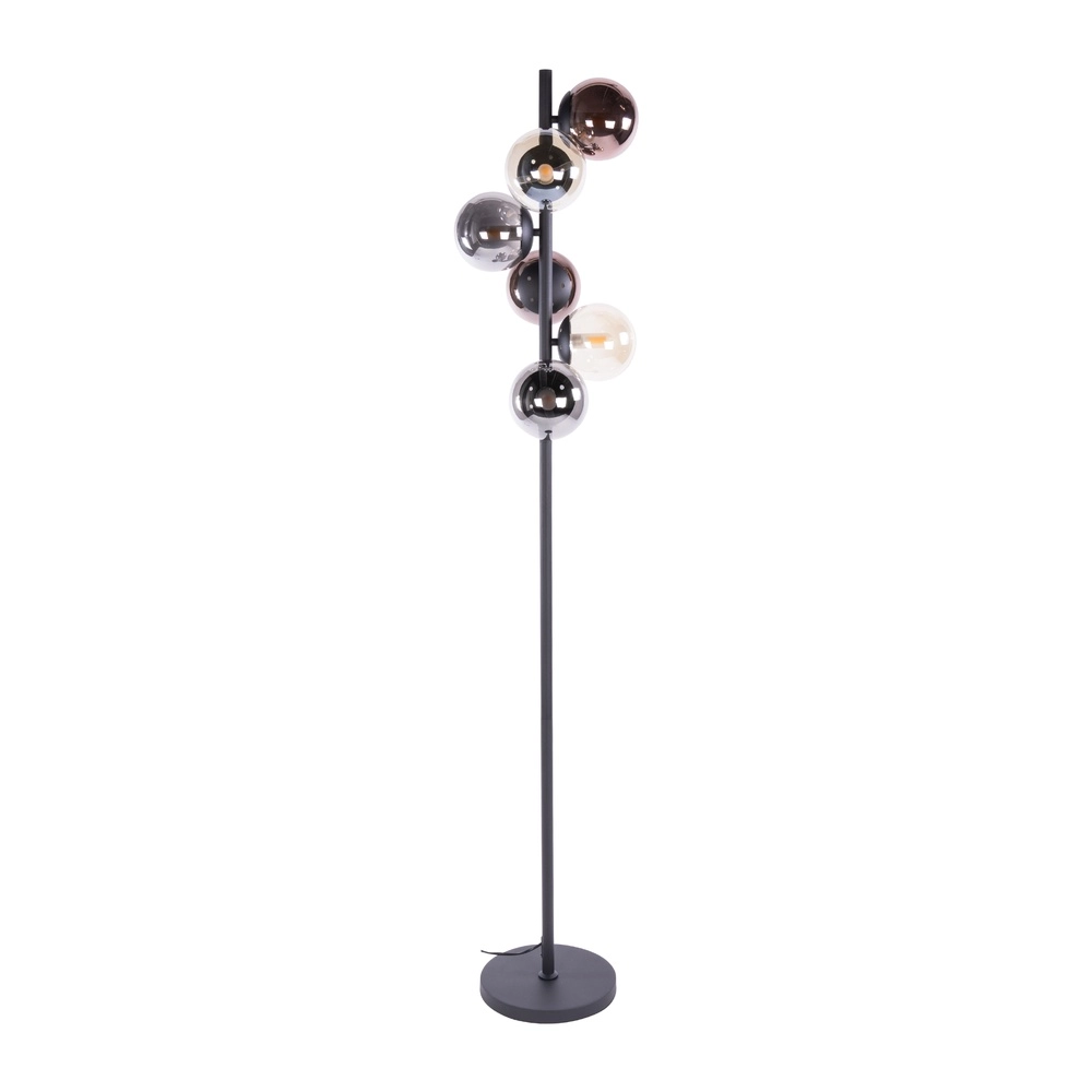 Vloerlamp design Orb zwart 6-lichts Lyora 8716803514959