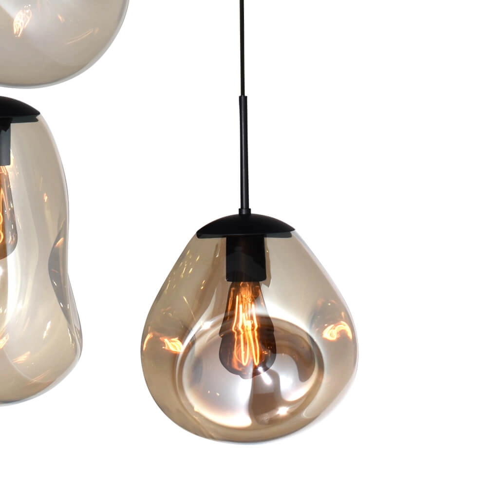 Vide hanglamp Lava 5x goud glas Masterlight 8718121284316