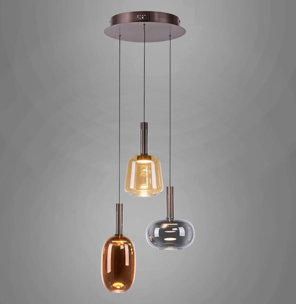 Vrolijke hanglamp Irides 3-lichts rond Paul Neuhaus 4012248385845