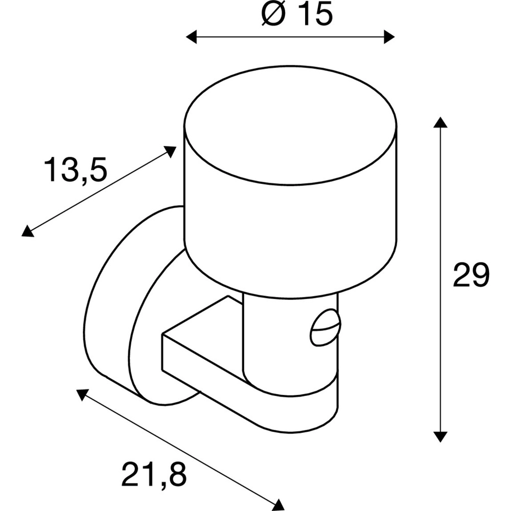 Wandlamp Taha zwart met sensor SLV 4024163318280