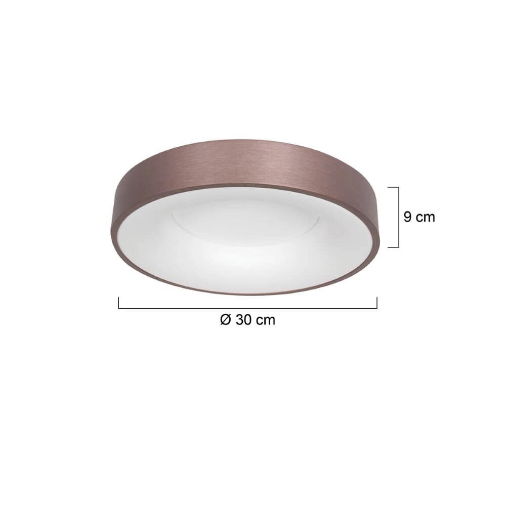 Bronzen led plafonnière Ringlede Ø 30cm Steinhauer 8712746167429