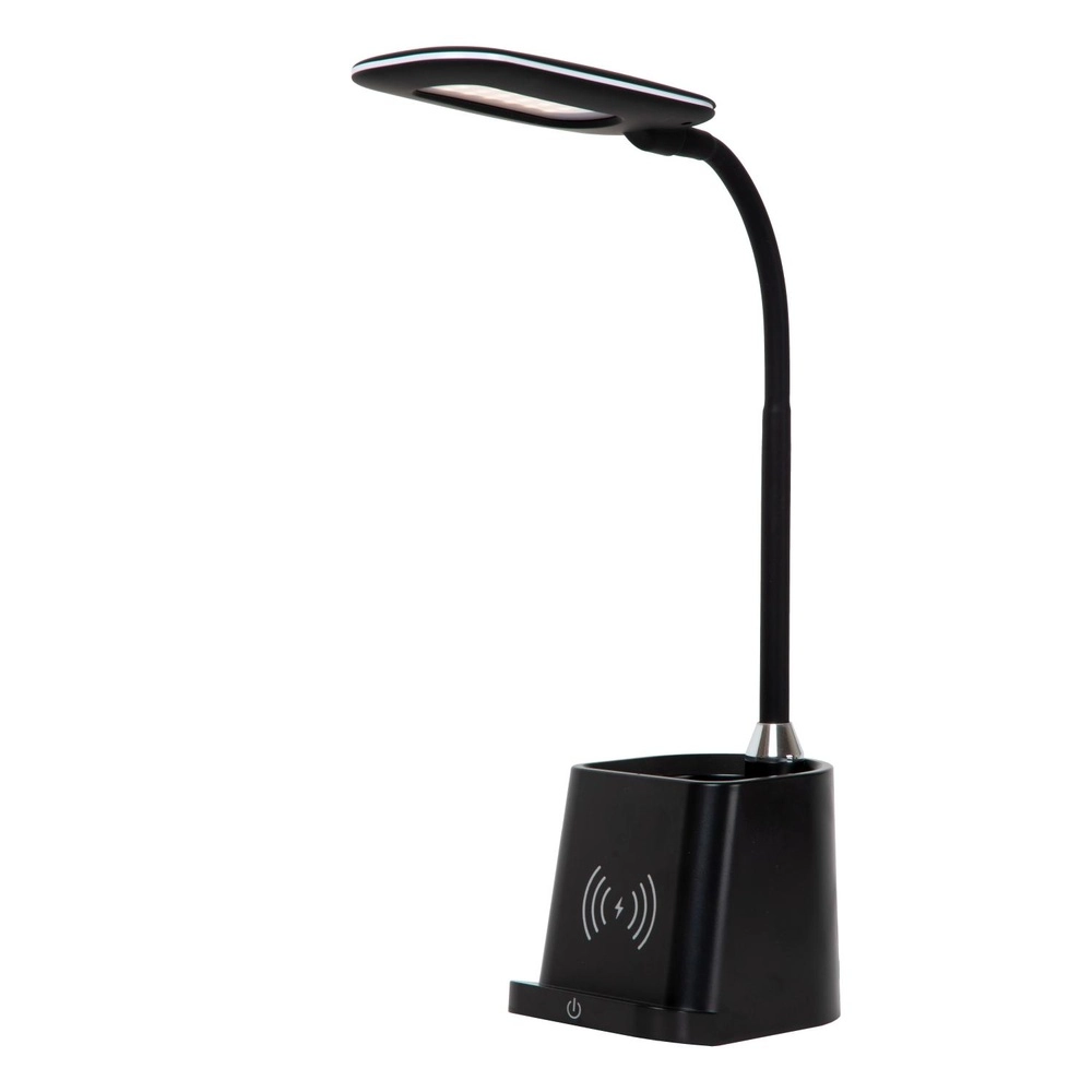 Bureaulamp Penny met draadloos oplaadpaneel zwart Lucide 5411212185914