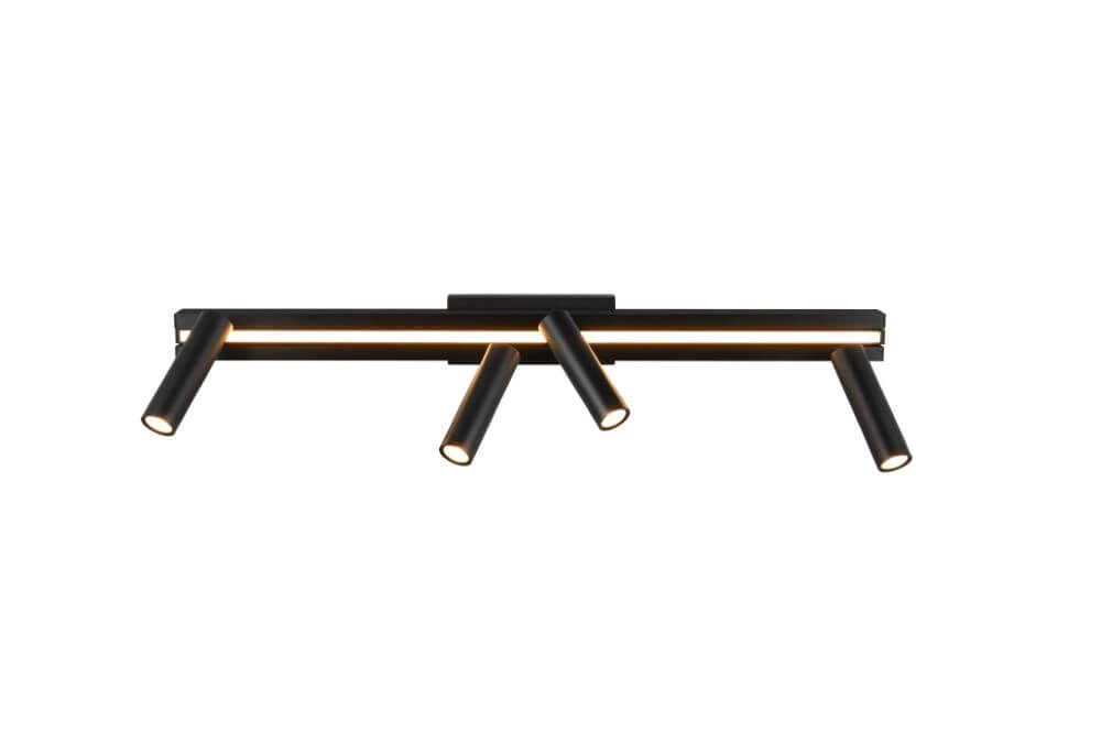4-lichts led spot Zeno zwart Trio 4017807622904