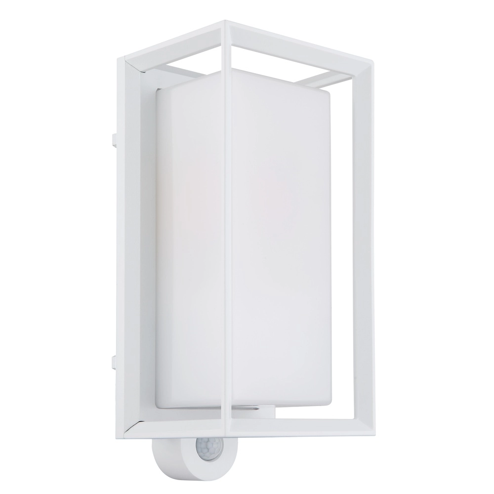 Buiten wandlamp Logana wit met sensor Globo 9007371474813