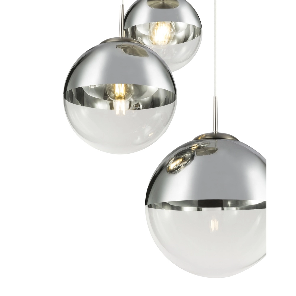 3-lichts hanglamp Varus nikkel Globo 9007371383443