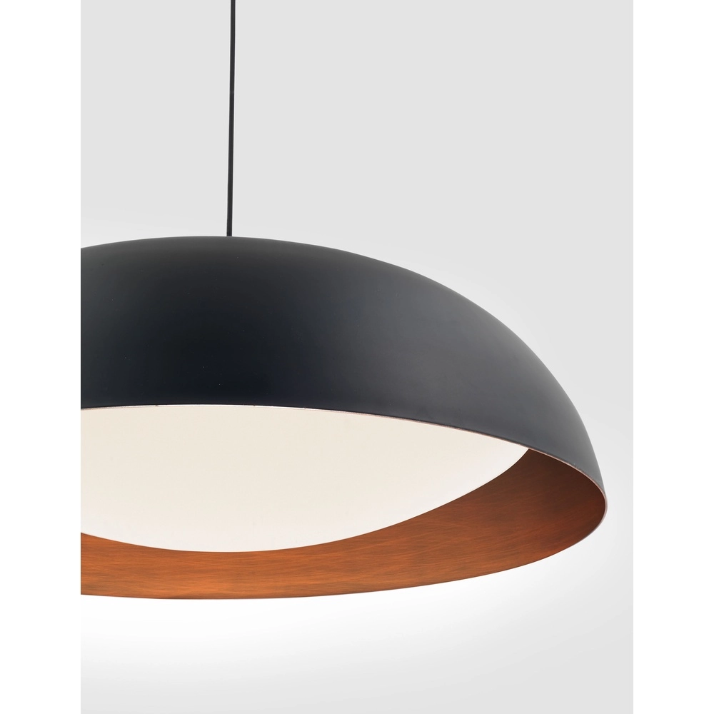 Design hanglamp Landon zwart met koper