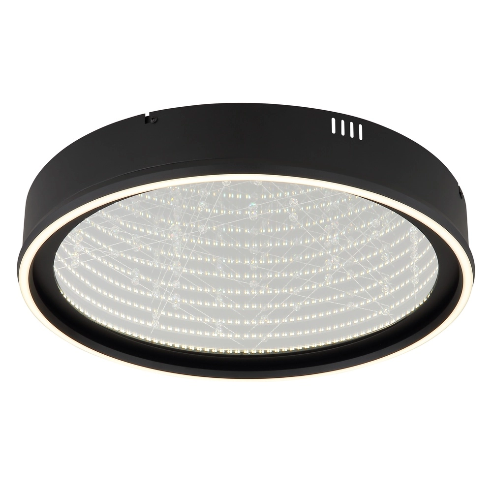 Zwarte plafondlamp Mirrora Ø 51,5cm