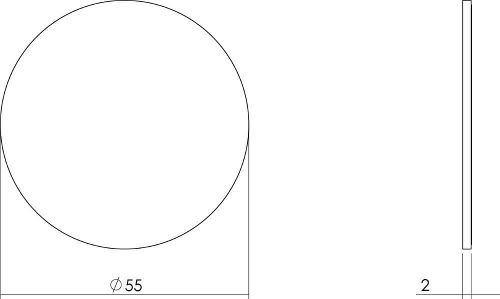 Zelfklevend rozet Tira blind zwart Intersteel 8714186410417