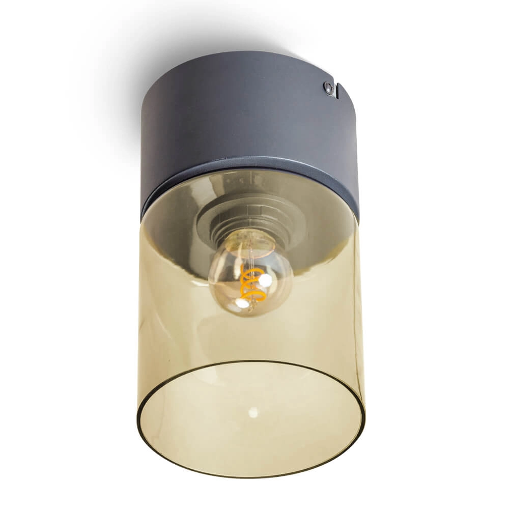 Glazen plafondlamp Sledge Glass amber glas