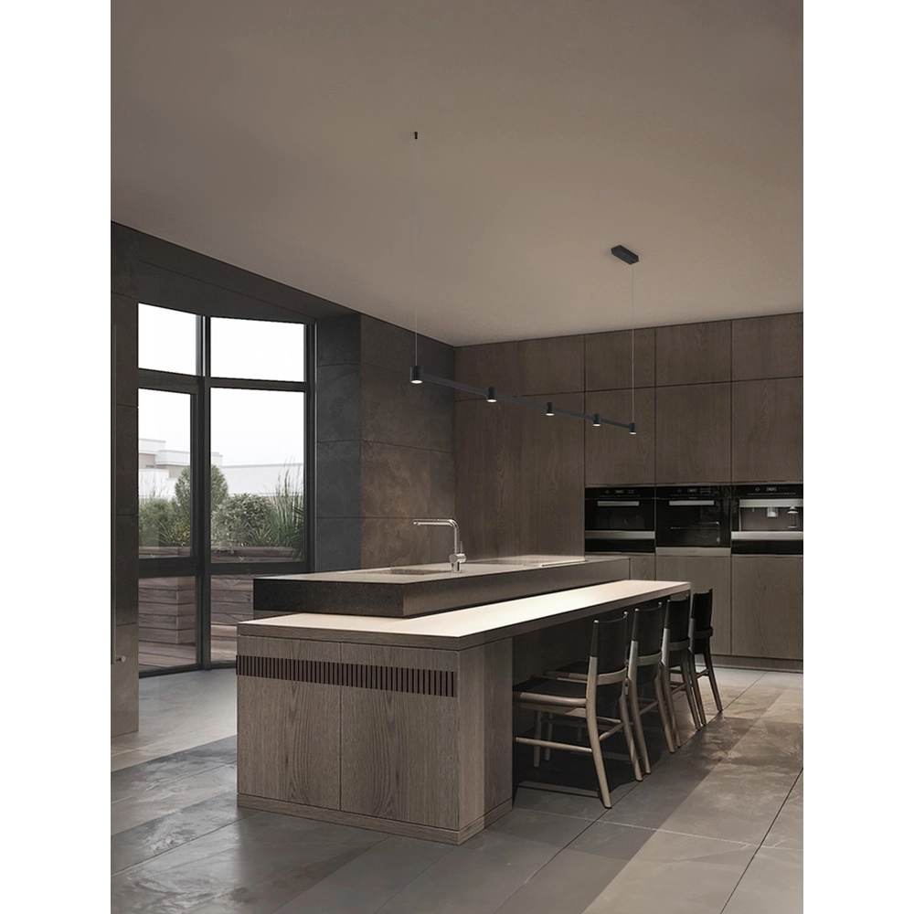 Design hanglamp Puize 5-lichts zwart Lyora 5212017448590