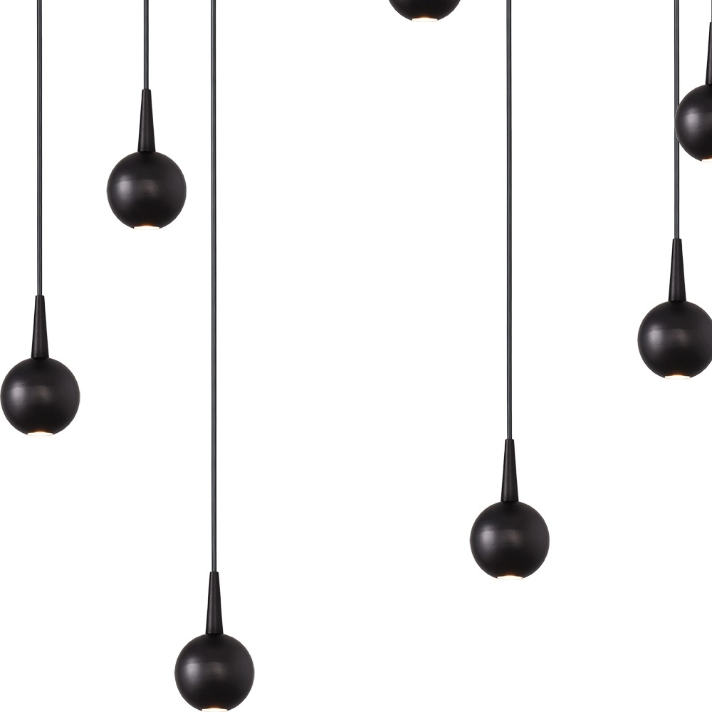 7-lichts hanglamp Talana zwart Ø 50cm DTW Masterlight 8718121352299