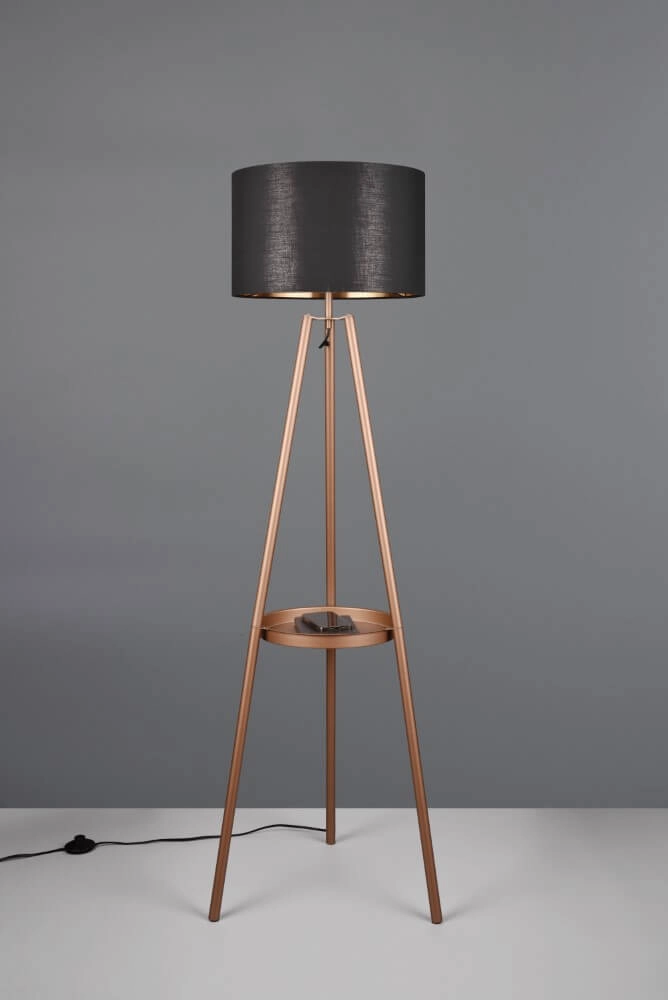 Staande vloerlamp Colette zwart met goud Trio 4017807574555