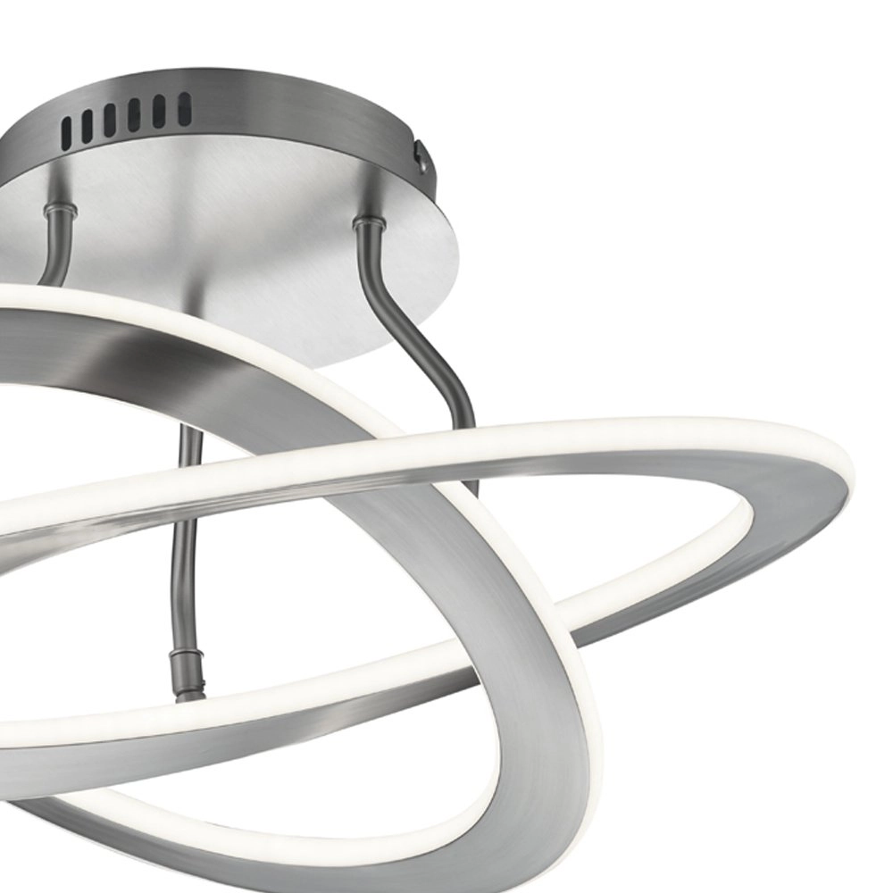 Design plafondlamp Oakland nikkel mat Trio 4017807430509