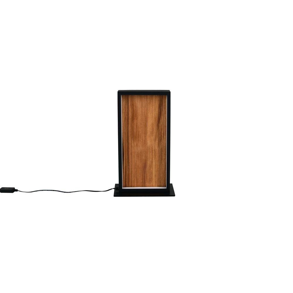 Design tafellamp Kalea zwart met hout Trio 4017807661484