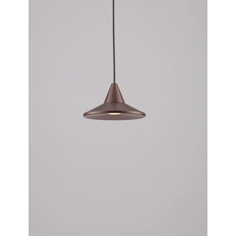 Hanglamp Dro strak design koffie bruin Hanglamp Dro strak design koffie bruin