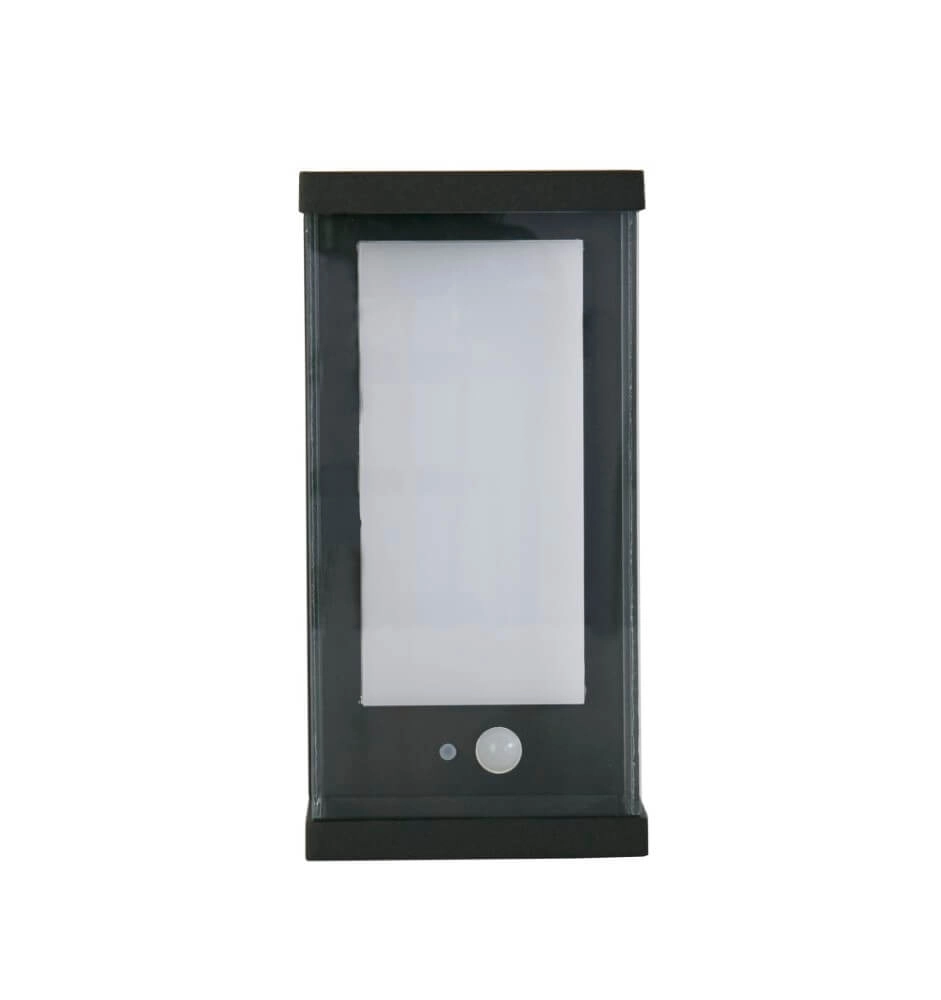 Rechthoekige wandlamp Solar zwart Searchlight 5053423241562