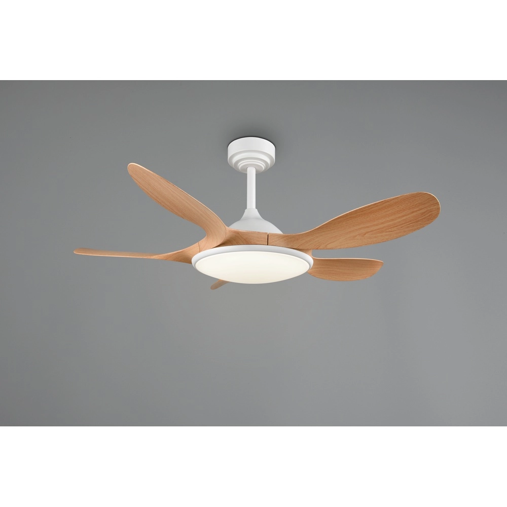 Witte ventilator Flen met houten bladen Ø 108cm Trio 4017807689297