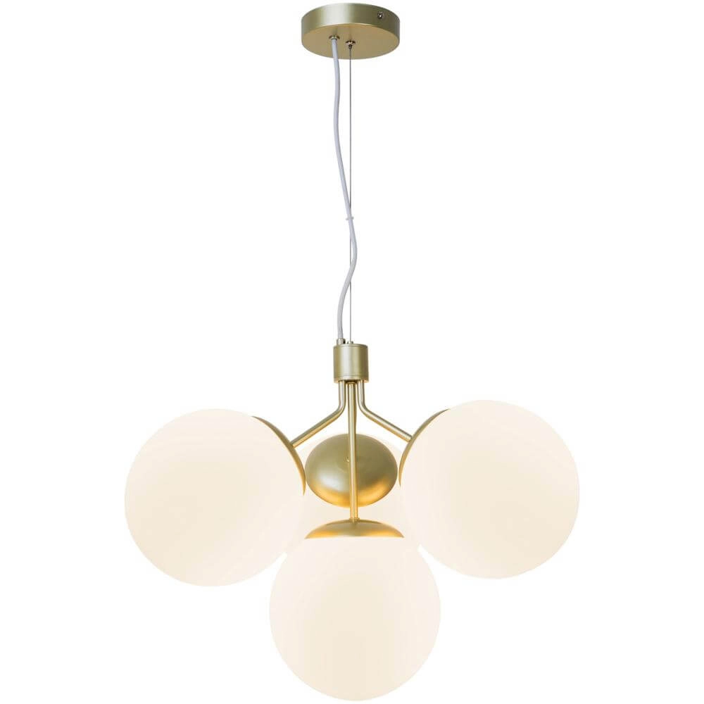 4-lichts hanglamp Ivona goud met wit glas Nordlux 5704924005329