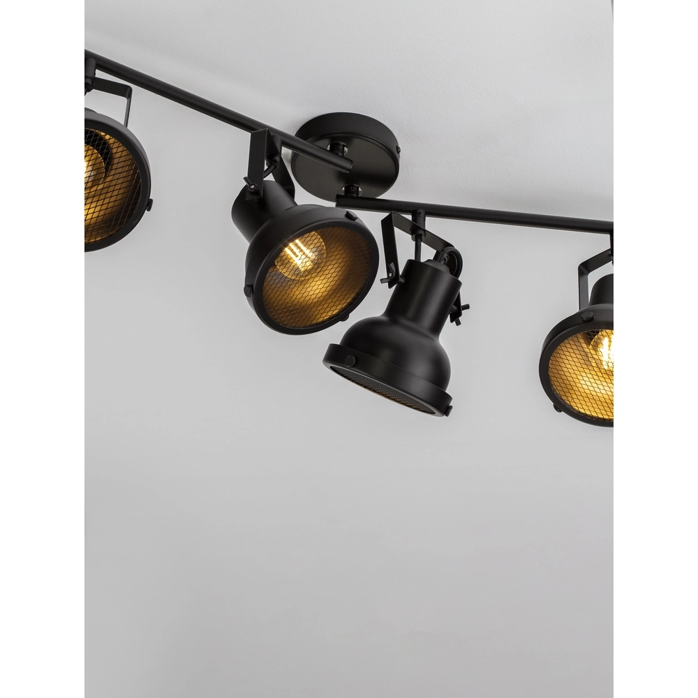 Plafondlamp Ruvi 4-lichts zwart Lyora 5212017446381