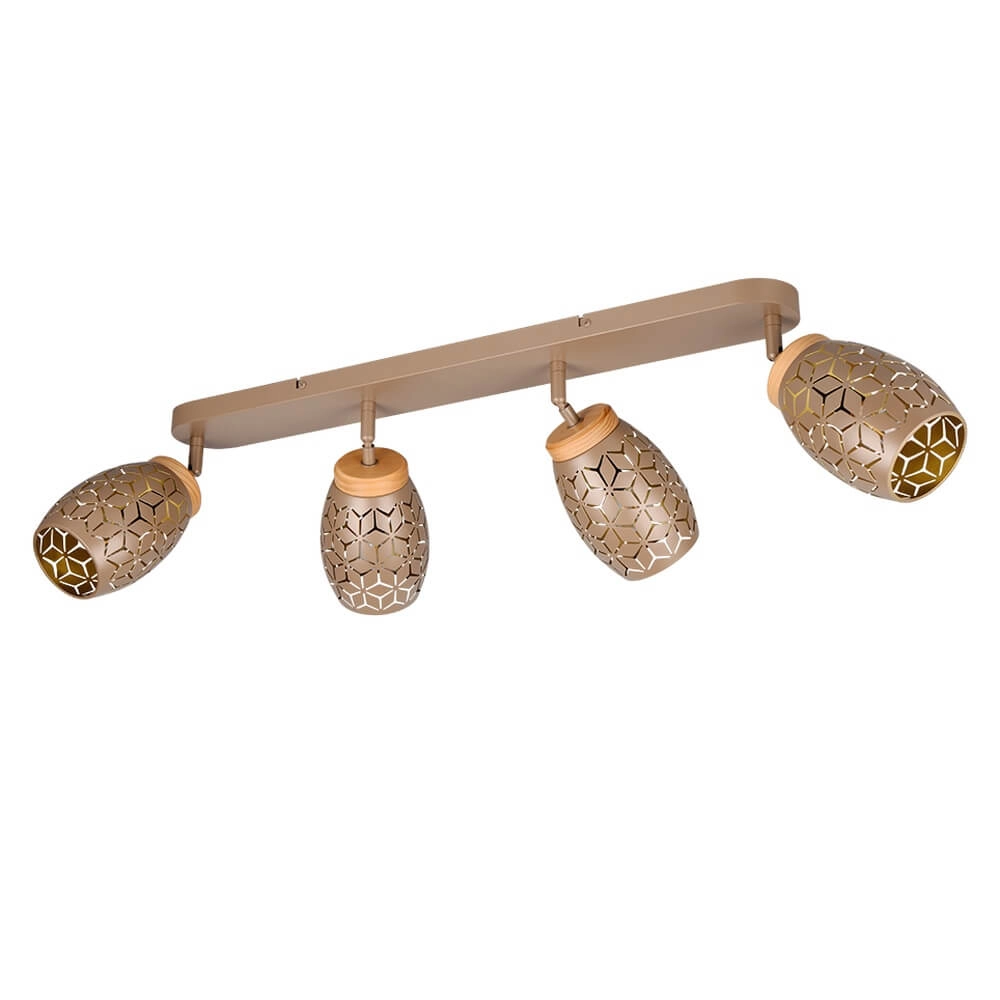 4-lichts opbouwspot Bidar koffiebruin Trio 4017807640717