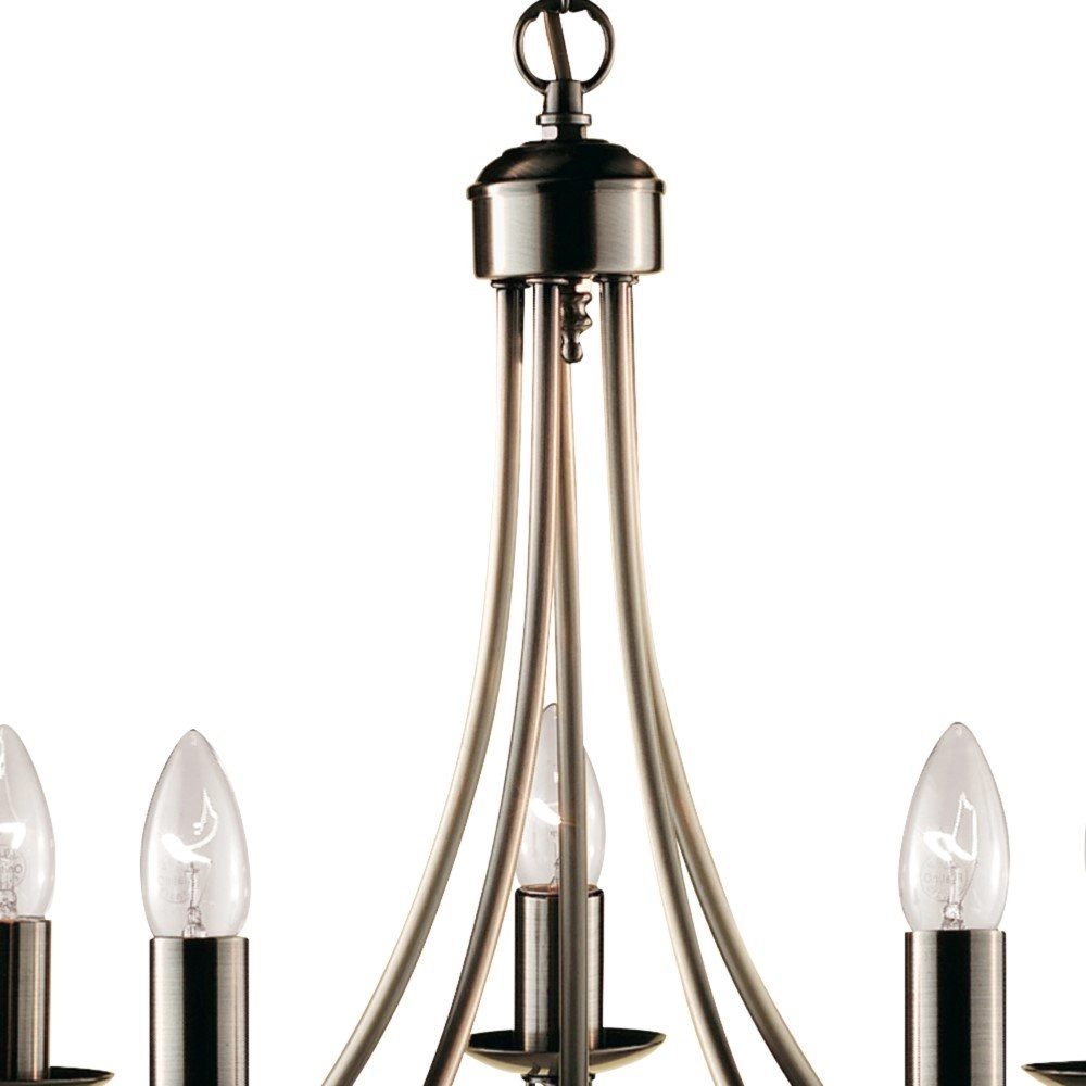 Kroonluchter Maypole 46cm 5-lichts mat bronsbruin Searchlight 5013874300072