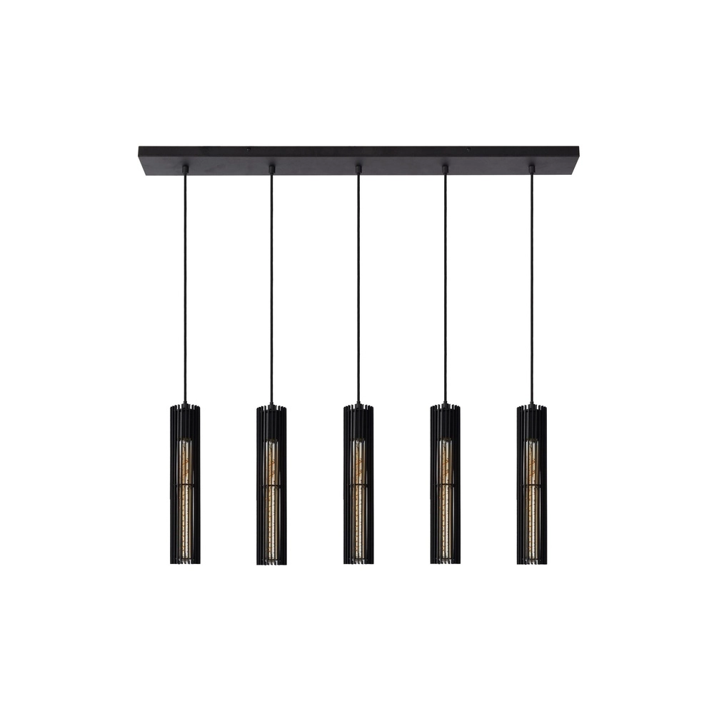 Design hanglamp Lionel 5-lichts zwart