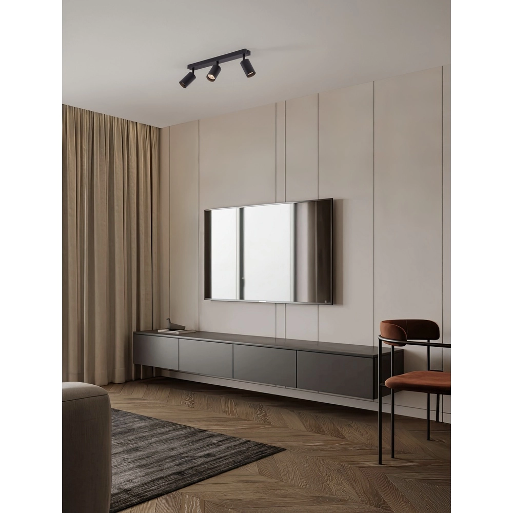 Plafondspot Reig 3-lichts zwart Lyora 5212017477958