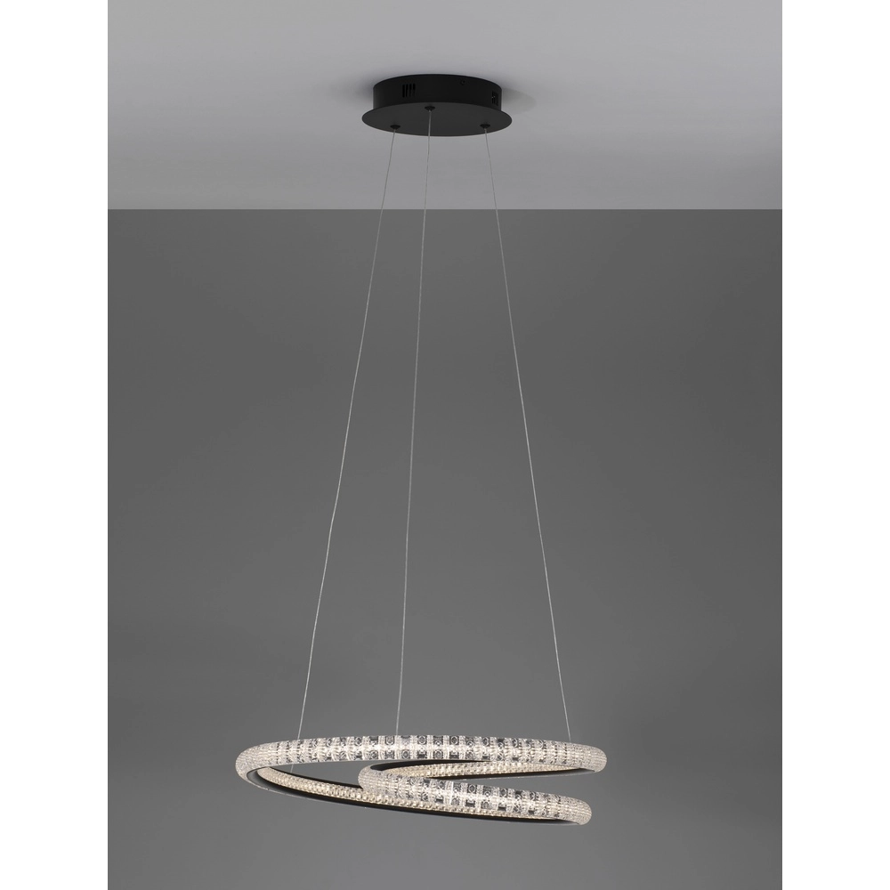 Design hanglamp Ginevra zwart Ø 48cm
