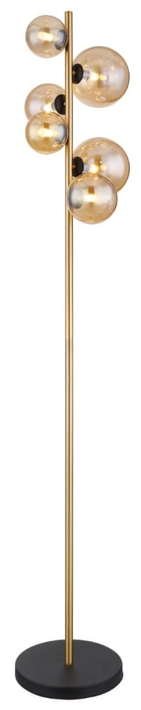 Staande vloerlamp Riha zwart met goud Staande vloerlamp Riha zwart met goud