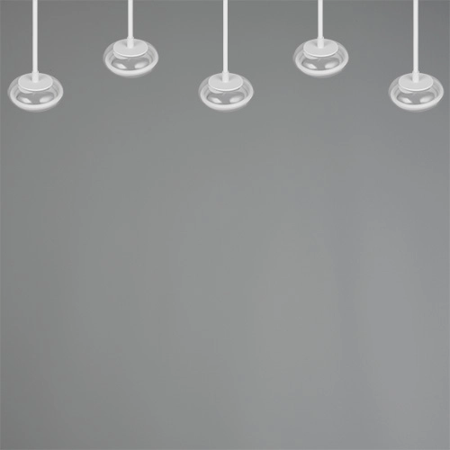 5-lichts design hanglamp Tarsia wit Trio 4017807683400