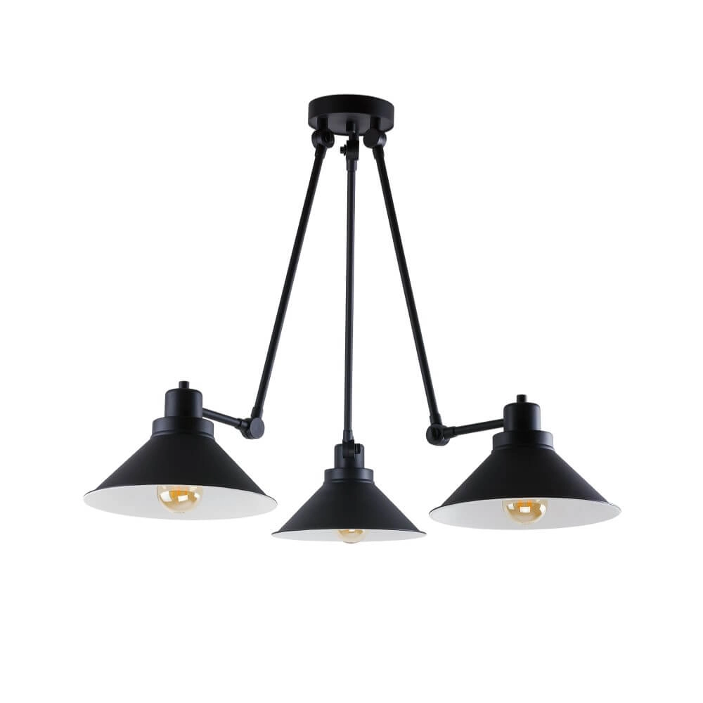 3-lichts plafondlamp Techno