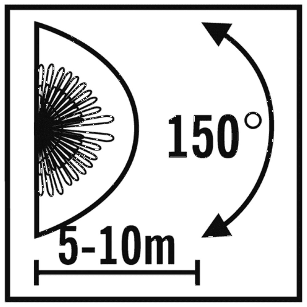 Wandspot Prato 10cm zwart met bewegingssensor KonstSmide 7318307696752