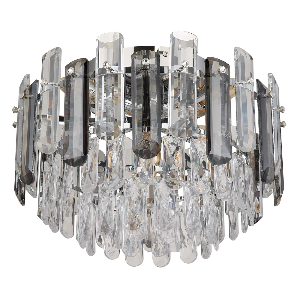 Plafondlamp Orgina chroom met kristal Ø 39cm Globo 9007371475155