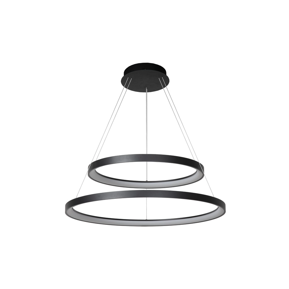 Zwarte hanglamp Vidal Ø 78cm strak design Premium by Lucide 5411212460936