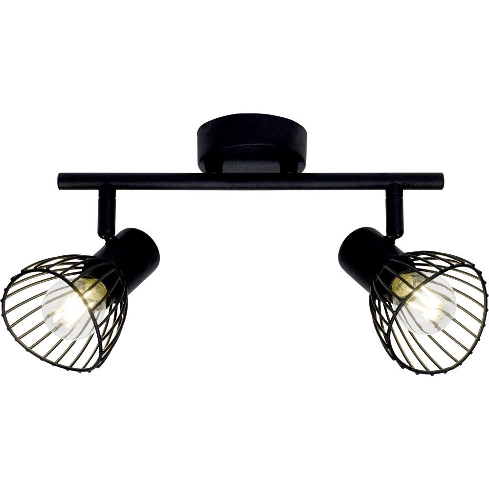 Zwarte plafondlamp Elhi 2-lichts Zwarte plafondlamp Elhi 2-lichts