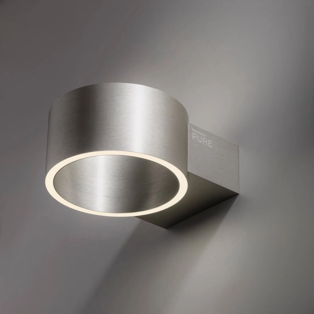 Wandlamp Pure Clipse aluminium 19,7cm Paul Neuhaus 4012248384084
