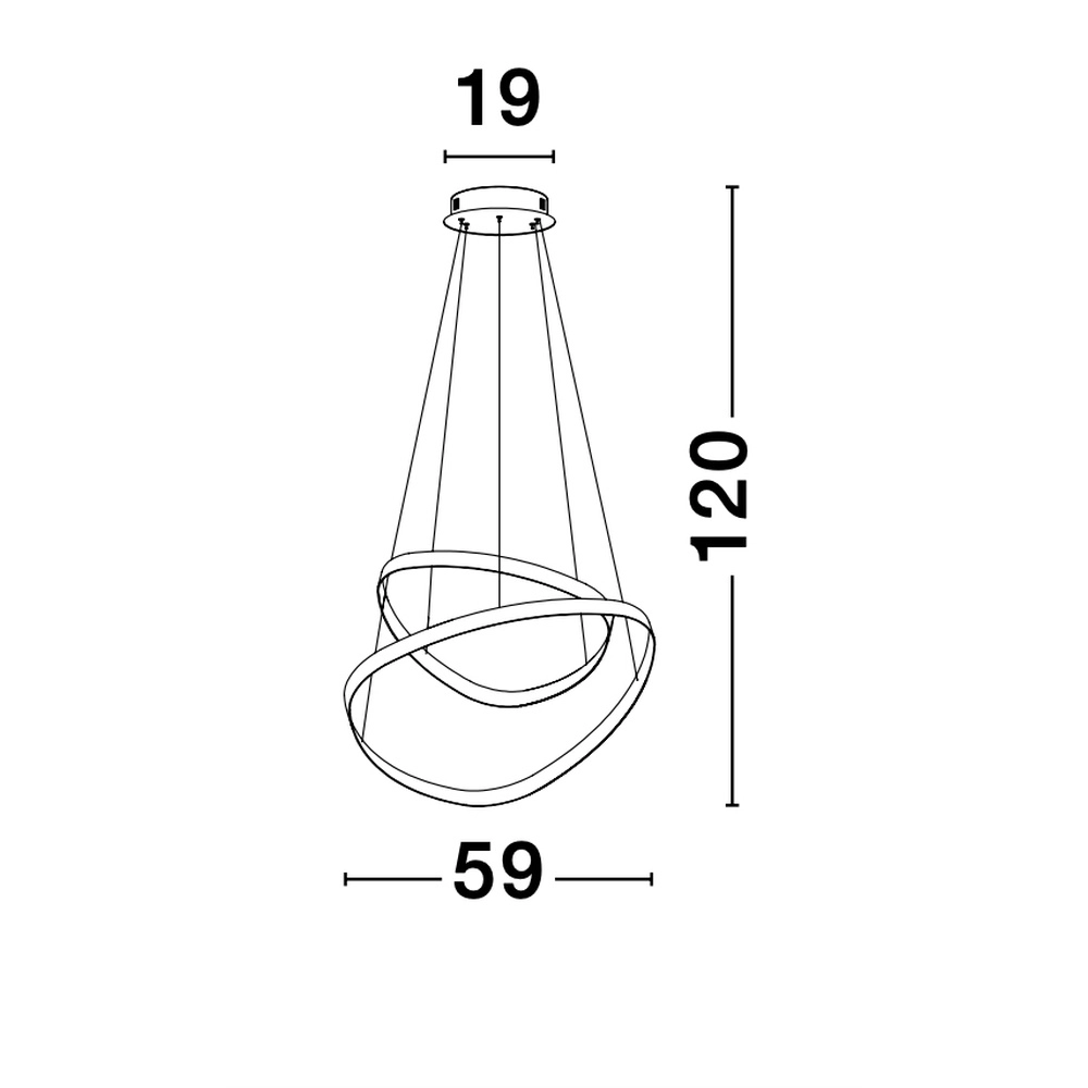 Design hanglamp Aries wit Ø 59cm Lyora 5212017419811