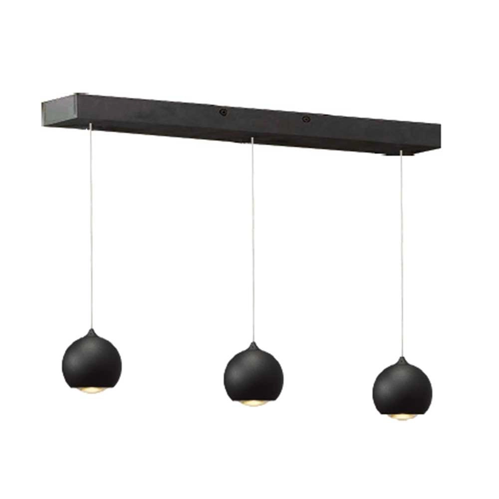 3-lichts hanglamp Denver zwart