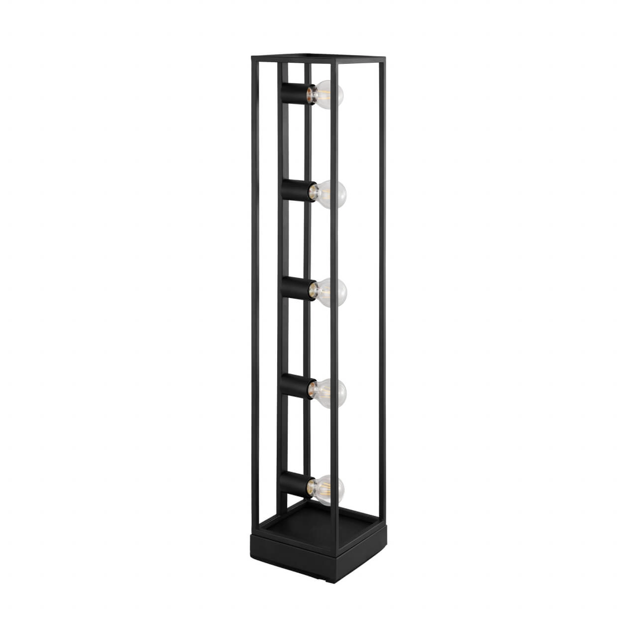 Zwarte vloerlamp Blackcrown 100cm 5-lichts