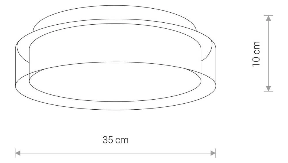 Badkamer plafondlamp Pan Ø 35cm Lyora 5903139817493