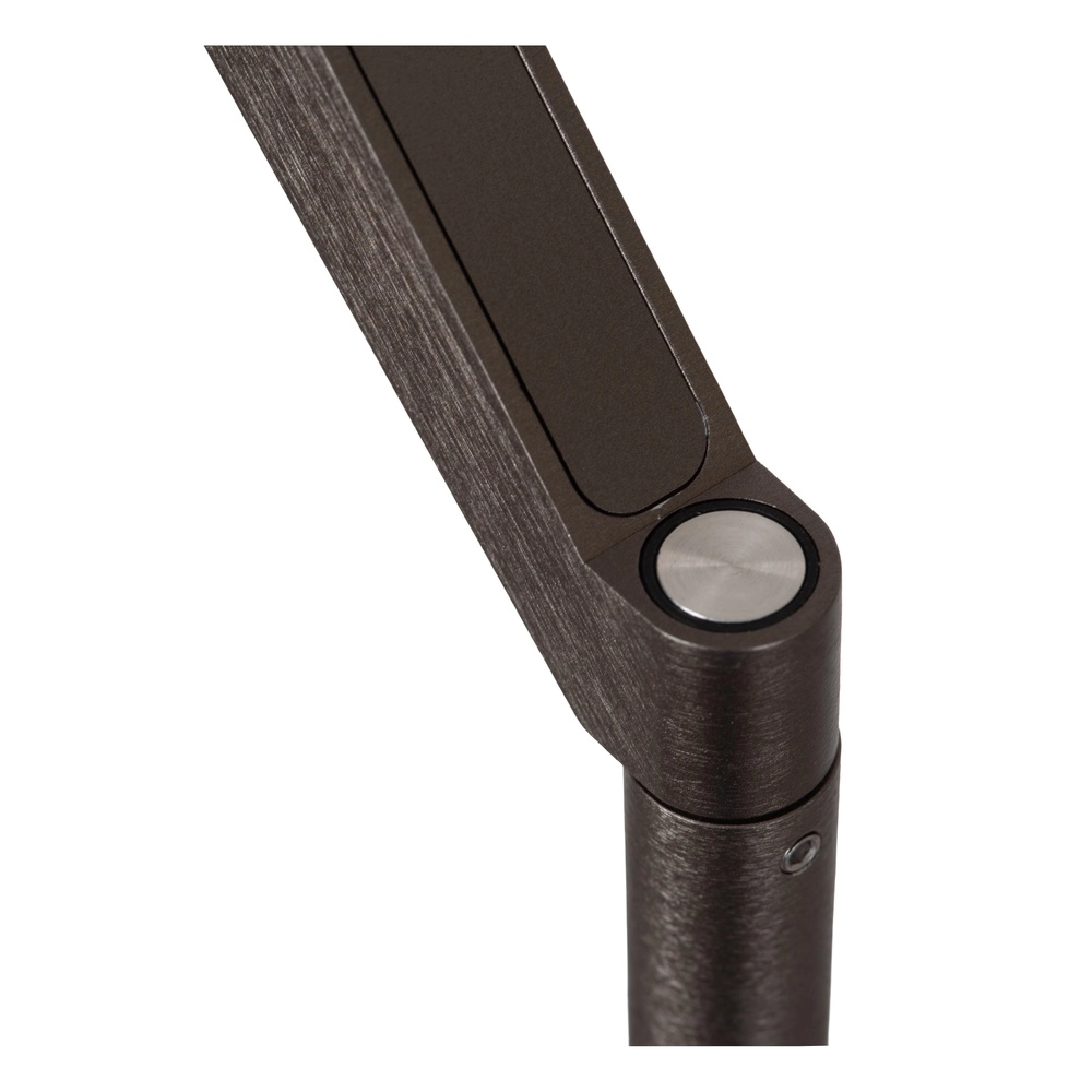 Strakke vloerlamp met leeslamp Applause geborsteld metaal - led Premium by Lucide 5411212221865
