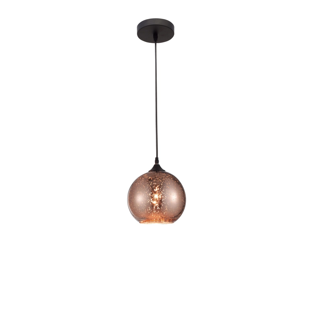 Hanglamp Blaze enkel koper glas