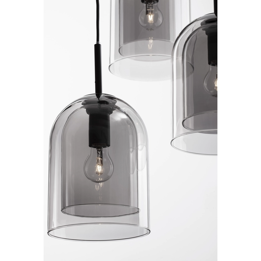 Hanglamp Velor 3-lichts zwart rond Lyora 5212017431189