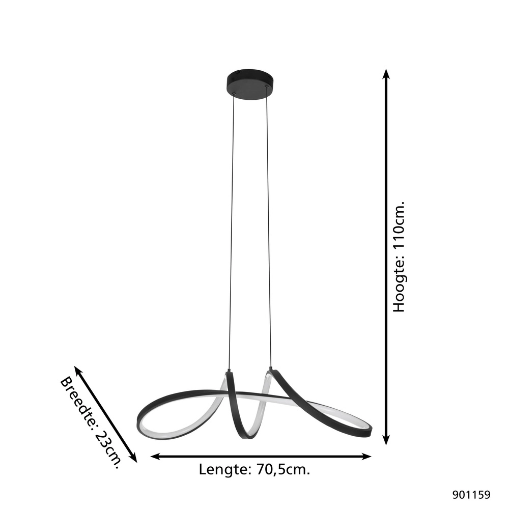 Zigbee hanglamp Calarossa-Z led - zwart Eglo 9008606312955