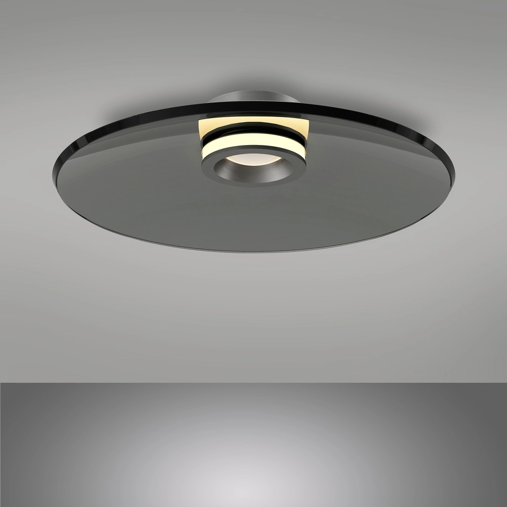 Plafondlamp Pure Moon Ø 50cm - platin met smoke glas Paul Neuhaus 4012248386347