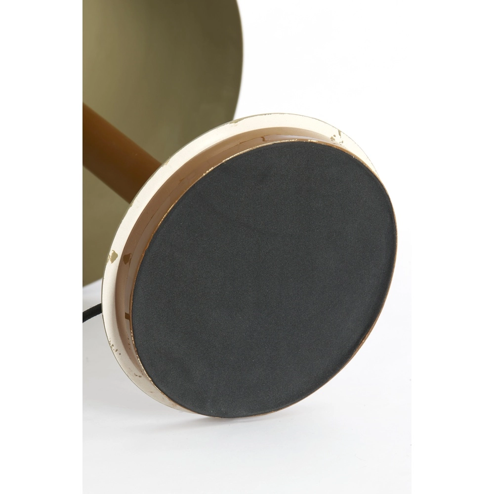 Bureaulamp Marivet glans zand en bruin - Ø 30cm Light & Living 8717807816247