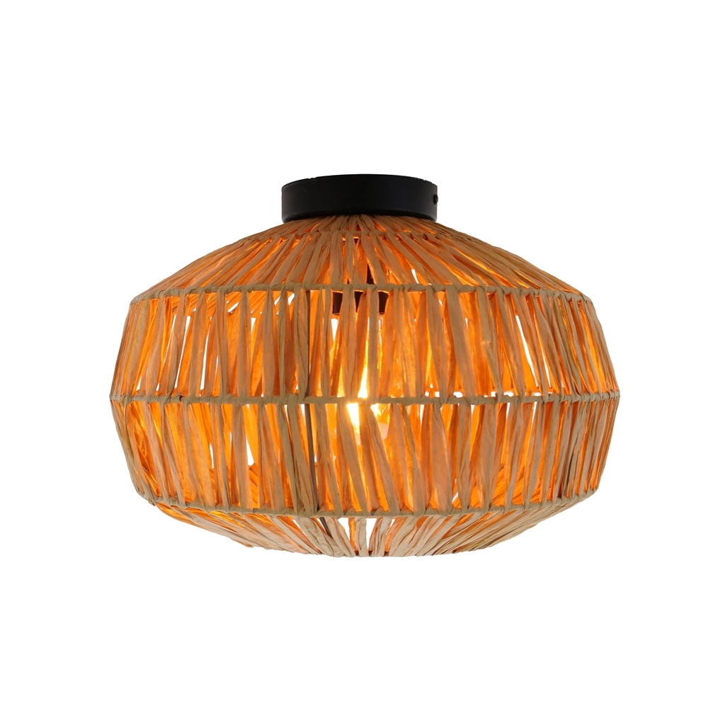 Rotan plafondlamp Sheldon Ø 38cm