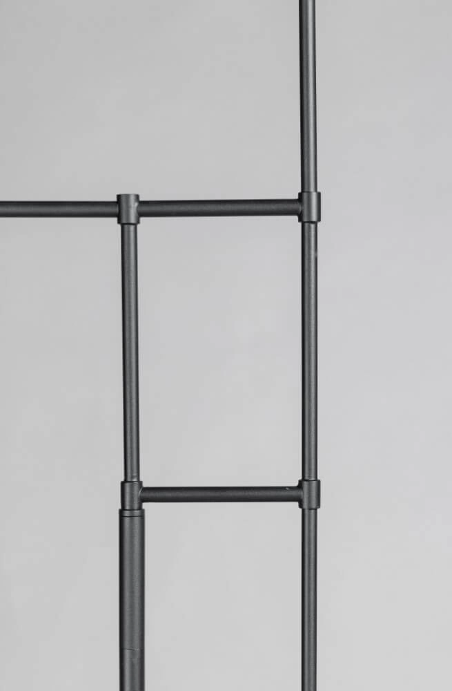 Design vloerlamp Davina 3-lichts zwart met smoke glas ETH 8720195302766