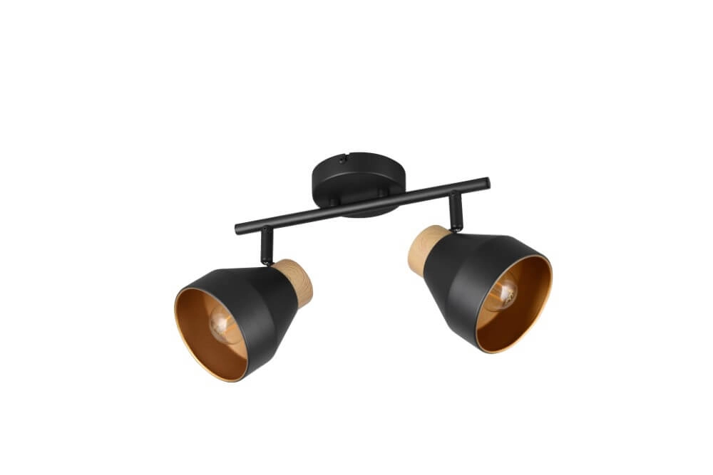 Design plafondlamp 2-lichts Valentin zwart Trio 4017807637410